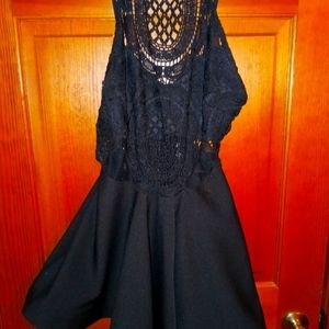 Charlotte Russe Unique Cocktail Lace Zip Up Dress